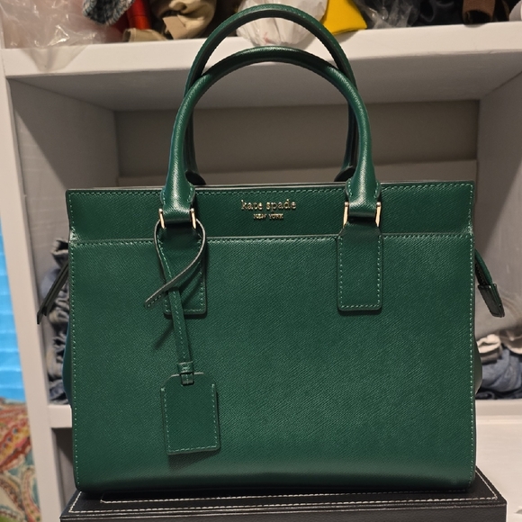 Kate Spade Forest Green Satchel - Picture 1 of 6